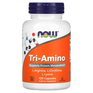 NOW Foods Tri-Amino - תוסף תזונה 120 כמוסות