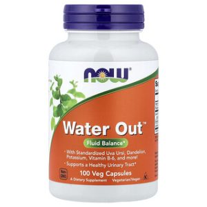NOW Foods Water Out - כדורי ניקוז נוזלים טבעיים - 100 כמוסות