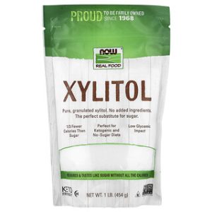 NOW Foods Xylitol 454 גרם - ממתיק טבעי ללא סוכר