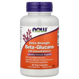 NOW Foods בטא גלוקן עם ImmunEnhancer - 60 כמוסות