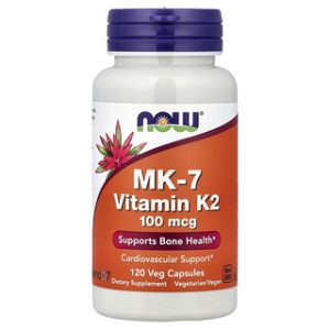 NOW Foods ויטמין K2 MK-7 100 מק"ג - 120 כמוסות צמחיות