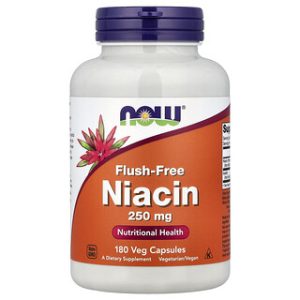 NOW Foods ניאצין ללא שטיפה 250 מ"ג - 180 כמוסות