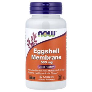 NOW Foods קרום קליפת ביצה 500 מ"ג - 60 כמוסות