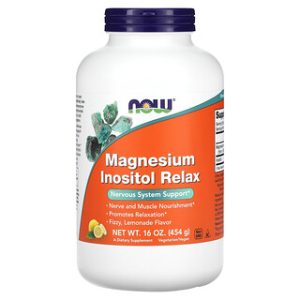 NOW Magnesium Inositol Relax - לימונדה - 454 גרם