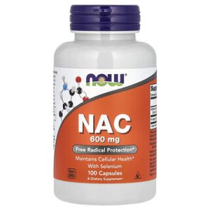 NOW NAC עם סלניום 100 כמוסות - נוגד חמצון עוצמתי