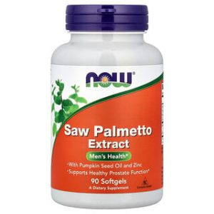 NOW Saw Palmetto Extract - תוסף תזונה לגברים 90 כמוסות
