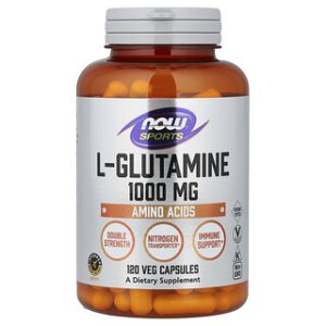 NOW Sports L-Glutamine 1000mg - תוסף תזונה 120 כמוסות