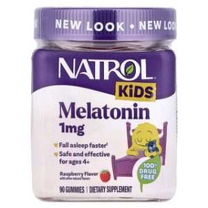 Natrol Kids Melatonin Gummies- פטל- 90 יחידות- 1 מ"ג
