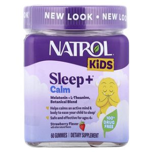 Natrol Kids Sleep+ גומי לעיסה תות- לשינה רגועה