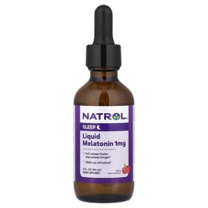 Natrol מלטורין נוזלי 1 מ"ג - שינה טובה בטעם ברי
