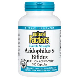 Natural Factors Acidophilus & Bifidus 180 כמוסות - פרוביוטיקה