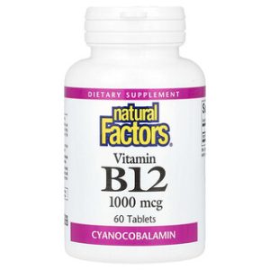 Natural Factors B12 1000 מק"ג - 60 טבליות - תוסף ויטמין