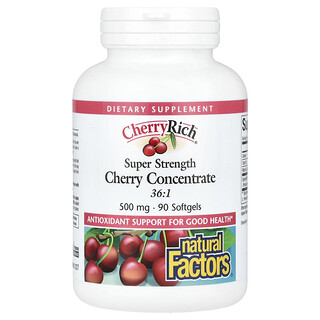 Natural Factors Cherry Rich 500 מ"ג - תוסף דובדבן חזק