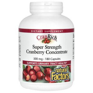 Natural Factors Cranberry Concentrate 500mg - 180 כמוסות