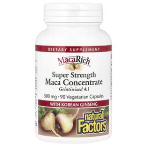 Natural Factors Maca Rich - קפסולות מאקה וג'ינסנג - 90 יח'