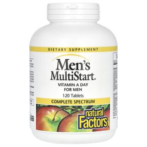 Natural Factors - מולטי ויטמין לגבר MultiStart - 120 טבליות