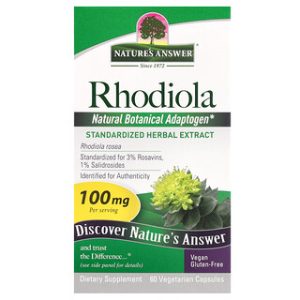 Natures Answer רודיולה 100 מ"ג - 60 כמוסות צמחוניות