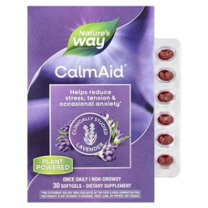 Natures Way CalmAid לבנדר 80 מ"ג - להרגעה טבעית - 30 כמוסות