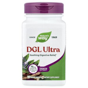 Natures Way DGL Ultra - כמוסות DGL טבעוניות (90)