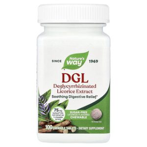Natures Way DGL ליקוריץ 100 טבליות למציצה - לבריאות