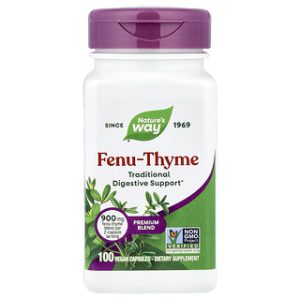 Natures Way Fenu-Thyme - 100 כמוסות טבעוניות לבריאות