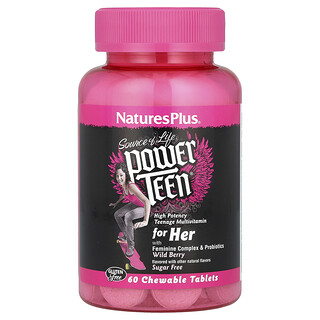 NaturesPlus Power Teen לילדות - ללא סוכר - פירות יער