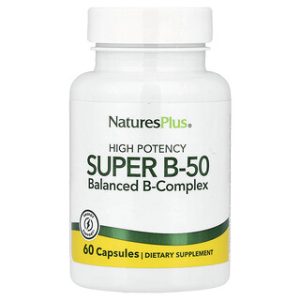 NaturesPlus Super B-50 - ויטמיני B מובחרים - 60 כמוסות
