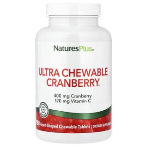 NaturesPlus חמוציות Ultra Chewable - 180 טבליות לב