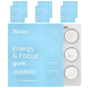 NeuroGum, מסטיק אנרגיה וריכוז - מנטה - 6 יח'