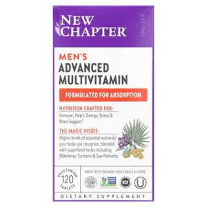 New Chapter Mens Advanced - מולטי ויטמין לגבר 120 טבליות
