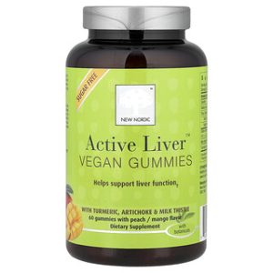 New Nordic Active Liver™ - גומי לעיסה טבעוני בטעם אפרסק,מנגו