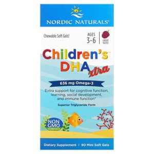 Nordic Naturals Childrens DHA Xtra - לילדים 3-6 - תוסף אומגה 3