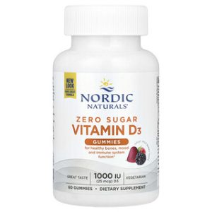 Nordic Naturals D3 25mcg (1000IU) - ויטמין D3 ללא סוכר