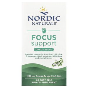 Nordic Naturals Focus Support - אומגה 3 לשיפור ריכוז