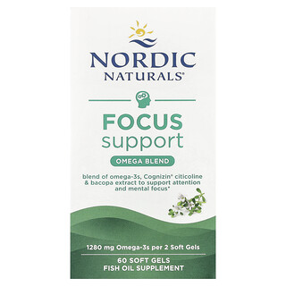 Nordic Naturals Focus Support - אומגה 3 לשיפור ריכוז