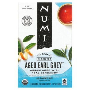 Numi Tea - תה שחור אורגני אייג'ד ארל גריי - 18 שקיקים