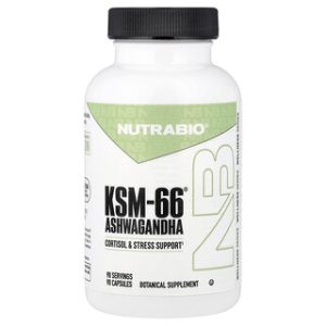 NutraBio KSM-66 אשווגנדה 90 כמוסות - לשיפור חיוניות