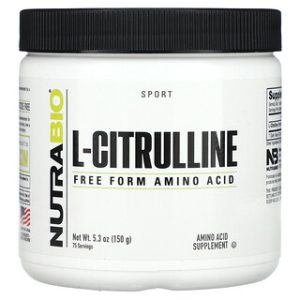 NutraBio L-Citrulline - חומצת אמינו חופשית - 150 גרם