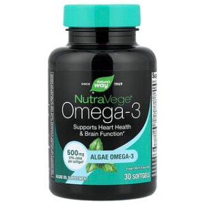 NutraVege® Omega-3 500 מ"ג - טעם מנטה מרענן - 30 כמוסות