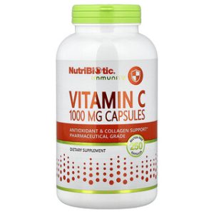 NutriBiotic ויטמין C 1000 מ"ג - 250 כמוסות - חיזוק חסינות