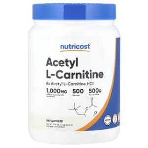 Nutricost Acetyl L-Carnitine - 500 גרם , ללא טעם