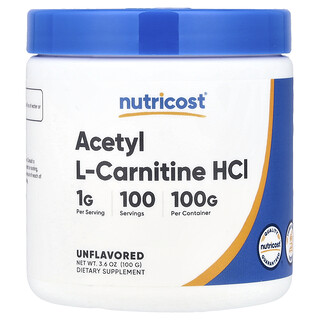 Nutricost Acetyl L-Carnitine HCl - תוסף תזונה ללא טעם
