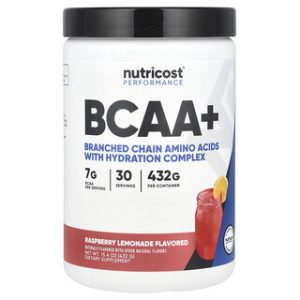 Nutricost BCAA+ תוסף אנרגיה - לימון פטל 432 גרם