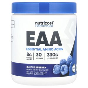 Nutricost EAA בטעם פטל כחול - 330 גרם - שיפור ביצועים