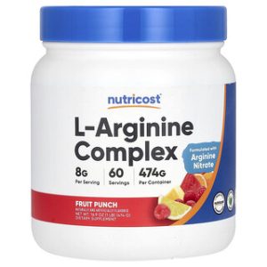 Nutricost L-Arginine Complex פאנץ'-פרי 474 גרם