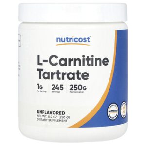 Nutricost L-Carnitine Tartrate - תוסף תזונה לשיפור ביצועים