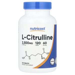 Nutricost L-Citrulline 120 טבליות - תוסף תזונה לשיפור