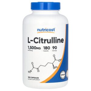 Nutricost L-Citrulline 180 כמוסות - 750 מ"ג , לשיפור ביצועים