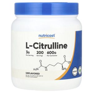 Nutricost L-Citrulline טהור - 600 גרם , לשיפור ביצועים