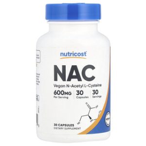 Nutricost NAC 600 מ"ג - תוסף תזונה 30 כמוסות